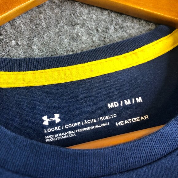 Under Armour Project Rock Shirt Mens Medium Blue Hardest Worker in the Room Gym - Picture 4 of 10